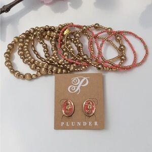 Plunder Gold Seahorse Stud Earrings
With Bracelets (NIP)